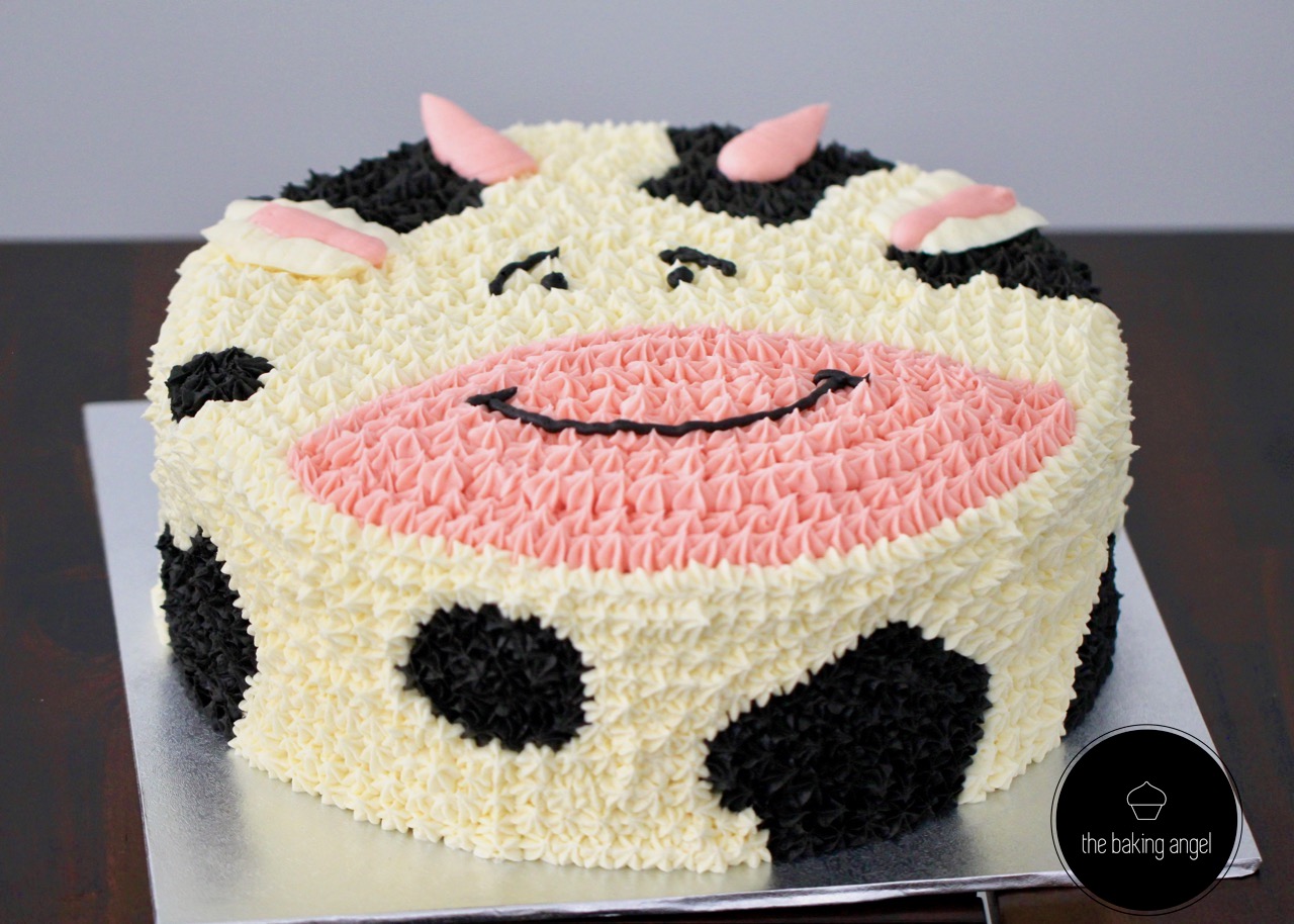 3D baby cow cake Singapore/ Cute animal cake SG - River Ash Bakery